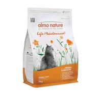 Almo Nature Life Maintenance - Crocchette Gatto con Pollo Fresco - Alimento Completo, Carne Fresca 1° Ingrediente, per Gatti di Tutte le Età - 2 kg