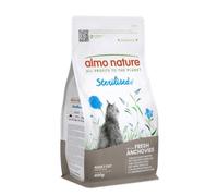 Almo Nature Sterilised - Crocchette Gatto Sterilizzato con Acciughe Fresche - A Basso Contenuto di Magnesio e con Fibre per il Controllo del Peso - Sacco da 400g