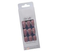 Almond False Nails - Fake Nails | Bridal Nail, Burgundy Stick On Näils Press On Näils, Glossy Solid Colour French Nail Tips With Naiļ Glue For Women Girls Naiļ Art Accessories