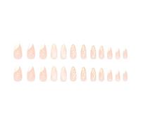 Almond Press On Nails Glitter Finti Colle Su Acrilico Artificiale 24pcs Stick On Per Le Donne Ragazze Copertura Completa Unghie Finte