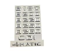 ALMVIS 3D ABS Bagagliaio di Un'auto Badge Adesivo Posteriore Star Logo B180 B200 B220 CDI B250 B260 4MATIC Emblema Misura for Mercedes W246 W245 Accessori Adesivi con Logo per Auto(Chrome,B180)