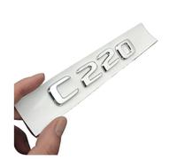 ALMVIS 3D ABS Nero C 220 C200 Logo Lettere Bagagliaio di Un'auto Distintivo Della Decalcomania Misura for Mercedes Benz C220 W204 W205 C220 emblema adesivo Accessori adesivi con logo per auto(Chrome 1