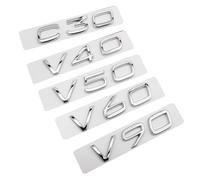 ALMVIS Auto ABS Baule Posteriore Lettere Parola Logo Badge Emblem Decalcomanie Adesivo Misura Fit for Volvo V40 V50 V60 V90 V70 V80 V30 C30 C40 C50 C70 C90 Adesivi con Logo per Auto(Gloss Black,V60)