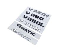 ALMVIS Lettere 3D V260L V220d V250d V300d Night Edition Emblema Adatto for Mercedes Adatto for Benz V W447 Distintivo Auto Targa Bagagliaio Logo Adesivo Adesivi con Logo per Auto(Silver A M G)