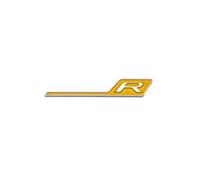 ALMVIS Lettere di carattere piatto 3D ABS Emblema giallo R GT GTR Adatto for Mercedes Adatto for Benz AMG Targa for bagagliaio auto Distintivo Logo Adesivo Cromato Nero lucido adesivi con logo per aut