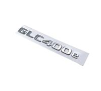 ALMVIS Lettere Nere cromate 3D GLC300de GLC300e GLC350e GLC400e Emblema 4Matic Adatto for Mercedes Adatto for Benz GLC X253 Adesivo Logo Bagagliaio Auto Adesivi con Logo per Auto(GLC400e-01,Silver)