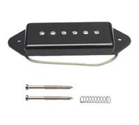 Alnico 2 - Pickup per chitarra P90, bobina singola, colore: Giallo | Per un suono nitido per il ponte, alto rendimento 7.2K, Alnico 2 core, finitura bianca, distanza tra i poli 52 mm
