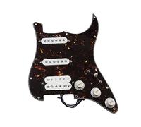 Alnico 5 Pickup Loaded Prewired Guitar Pickguard SSH HSS Parti Per Chitarra Elettrica (Color : Brown 4ply)