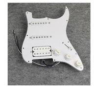 Alnico 5 Pickup Loaded Prewired Guitar Pickguard SSH HSS Parti Per Chitarra Elettrica (Color : White 3ply)