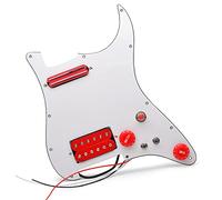 Alnico 5 Prewired Loaded HH Guitar Pickguard Coil Splitting Con Pickup Humbucker Battipenna precablati Set