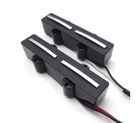 Alnico - Set di 5 pickup per basso, design a pista chiusa, colore nero, per chitarra jazz a 4 corde JB