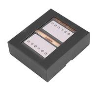 ALNICO V MAGNET SOAPBAR HUMBUCKER Pickup Set cornice in lega resistente alla corrosione per la riparazione a chitarra ed appassionati (Bordo nero)