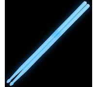 Alnicov - 1 paio di bacchette per batteria luminose, si illuminano, 5 A, fluorescenti, accessori per strumenti musicali a percussione, blu