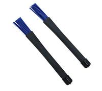 Alnicov 1 paio di spazzole per batteria jazz, retrattili, 32 cm, nero/blu