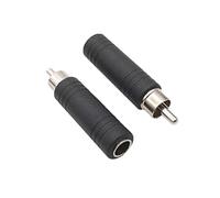 Alnicov 10 PZ 6.35mm a RCA Adattatore RCA Spina Maschio a 6.35mm 1/4 di Pollice Mono Femmina Audio Mic Plug Adattatore Convertitore Jack