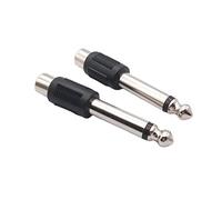 Alnicov 10 PZ 6.35mm a RCA Femmina Adattatore Jack 1/4 Phono a Jack Adattatore Audio per Microfono Guita Altoparlante Amplificatore ecc