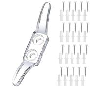 Alnicov 10 pz Clip per Corda Trasparente, Supporto per Corda Cieca Clip per Tenda, Bobinatore per Corda Cieca, Bobinatore per Corda Cieca con Gancio in Compensato, Corda per Paralume in Plastica