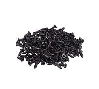Alnicov 100Pcs 2x6mm Viti per legno autoperforanti con particelle di legno Accessori hardware Nero