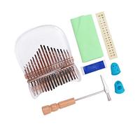 Alnicov 17 tasti Kalimba (forma di coniglio), pianoforte a pollice in acrilico realizzato a mano con accessori per bambini e adulti