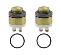 Alnicov 2 Pezzi Interruttore a Pulsante Momentaneo per Campanello in Ottone, Interruttore per Campanello con Pulsante a Onda Rossa, 12 V 36 V DC 2 A 1NO Impermeabile per Elettrodomestici Auto
