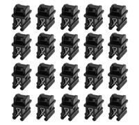 Alnicov 20 fermacavi + clip di base in plastica PA e metallo, organizer per la gestione dei cavi, colore nero, per tubi, lucernari, cablaggi (lamiera da 1-3 mm)