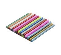 Alnicov 25 Pezzi 8 Bastoncini di Colla a Caldo Glitter di Colore Misto 7 mm x 100 mm per Bastoncini Adesivi di Colla a Caldo con Glitter a Caldo per Artigianato Artistico Fai da Te