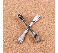 Alnicov 2Pcs Long Double-end Snare Drum Lugs Ganci ad artiglio per parti di batteria (nastro)