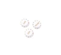 Alnicov 3 in 1 Speed Volume Tone Chitarra Manopole di controllo Manopole in plastica per sinistra chitarra basso parti, bianco