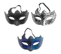 Alnicov 3 PZ Maschere Veneziane Maschera per Mascherata Maschera per Ballo in Maschera con Elastico per Uomini e Donne