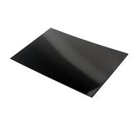 Alnicov - 3 strati battipennna, materiale piastra antigraffio vergine, battipenna su misura, 440 x 290 x 2,2 mm, colore: nero