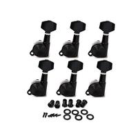 Alnicov 6L Inline Stringa Bloccata Chitarra Tuning Pioli Tasti Sintonizzatori Teste Macchina Tasti Tuner, Nero