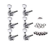 Alnicov 6R Corde bloccate in linea Chitarra Tuning Pegs keys Tuners Machine Heads Tuner Keys, Sliver