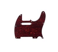 Alnicov 8 fori Tele battipenna misura per chitarra Telecaster standard USA/MX, 3Ply rosso tartaruga