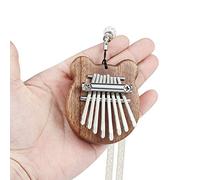 Alnicov 8 tasti Kalimba Thumb Piano, Super MiNi Piano con dita in mogano con cordino adatto per principianti (forma orecchio d'orso)