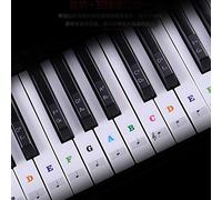 Alnicov Adesivi per tastiera per pianoforte per tasti 88/61/54/49/37, senza lasciare residui, adesivi per tasti per pianoforte rimovibili per tastiera