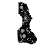 Alnicov Adesivo per battipenna per Chitarra Acustica, Adesivo per Piastra AntiGraffio da 2,5 mm di Spessore con intarsio a Forma di Fiore