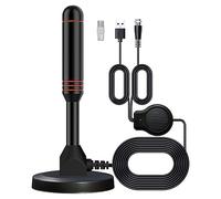 Alnicov Antenna TV Antenna TV Digitale HD Portatile Ricezione Interna a Lungo Raggio con Amplificatore di Segnale e Base Magnetica