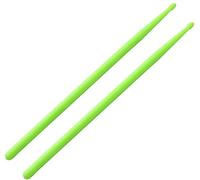 Alnicov - Bacchette da batterista fluorescenti, 1 paio di bacchette fluorescenti da 5 A, per prestazioni sul palco di principianti e professionisti, colore: verde