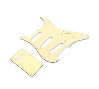 Alnicov - Battipenna sostitutivo ad 11 fori, per chitarra Fender Stratocaster SSS, in plastica, piastra posteriore inclusa, colore: panna