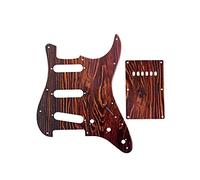 Alnicov Battipenna sostitutivo ad 11 fori, per chitarra Fender Stratocaster SSS, in plastica, placca posteriore inclusa, color legno