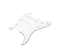 Alnicov battipenna Stratocaster per chitarra a 11 fori SSS per mancini per parti di ricambio per chitarra Stratocaster,3 strati bianco