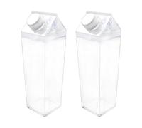 Alnicov Bottiglia di Acqua Trasparente Trasparente 500ML di Plastica Cartone di Latte Bottiglia di Acqua Bere Bottiglia di tè Freddo Bottiglie di Latte per Bevande Succo