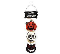 Alnicov Cartello di benvenuto da appendere alla porta di Halloween, targa in legno per casa, scuola, all'aperto, casa infestata