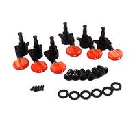 Alnicov Chitarra String Tuning Pegs Teste meccaniche per tornio per chitarra sigillate per chitarra elettrica o acustica, nero + rosso