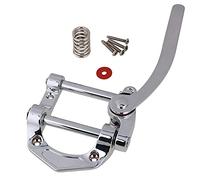 Alnicov Chitarra Tremolo Unit Vibrato Bridge,Cordiera Vibrato Tremolo per Tele, SG, LP, ETC Chitarre Elettriche Cromo