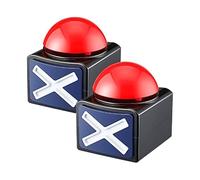 Alnicov Cicalino da Gioco a 2 Pezzi con Pulsante di Allarme sonoro e Luminoso Divertente Gioco Cicalino Quiz Pulsante di Risposta al Concorso