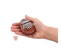 Alnicov - Ciondolo a forma di mini Kalimba, in legno di mogano, con 8 tasti, per pollice, per pianoforte, musicale, ottima idea regalo