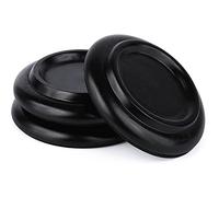 Alnicov Coppe per pianoforte, pianoforte a coda, sottobicchieri in legno, protezioni per pavimenti con schiuma antiscivolo e antirumore per pianoforte a coda (3 pezzi, nero)