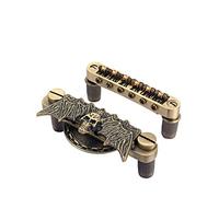 Alnicov Cordiera per chitarra elettrica Ponte e sella a rullo Tune-O-Matic - Bronzo