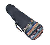 Alnicov Custodia per ukulele Borsa per ukulele stile vintage Zaino portatile per chitarra imbottito in cotone da 21 pollici con cinghie regolabili